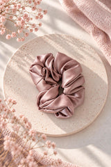 MIDI SILK SCRUNCHIE | ROSE PINK