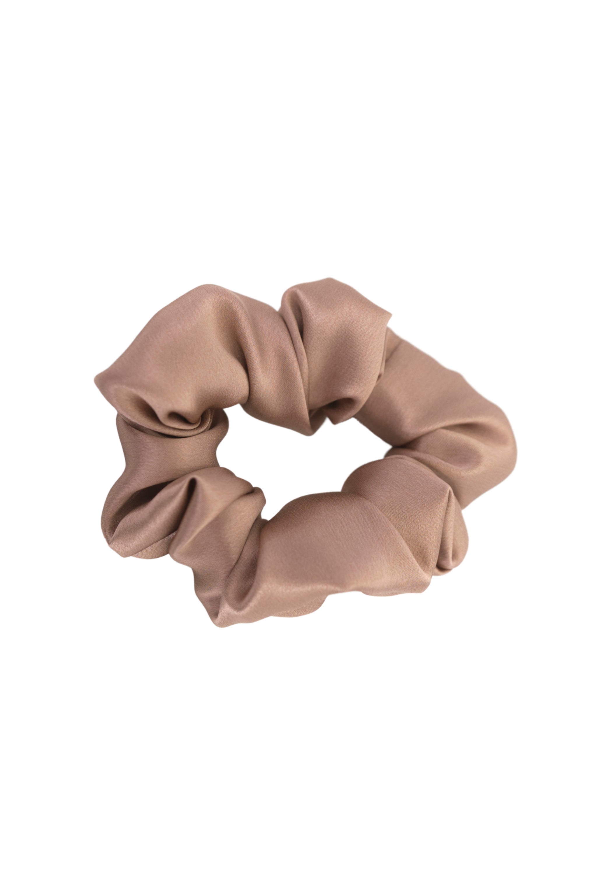 Midi Scrunchie aus 100 % Seide – sanfter Haargummi für optimalen Halt, elegantes Accessoire für Haare oder als Hingucker am Handgelenk in der Farbe Rose Pink.