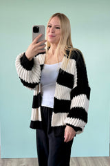 STRICKJACKE VITTORIA | SCHWARZ-CREME