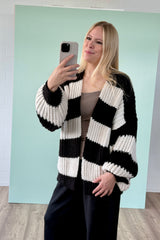 STRICKJACKE VITTORIA | SCHWARZ-CREME