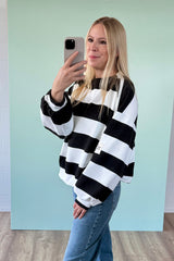 BUTTERSTOFF SWEATER ALINA | WEISS-SCHWARZ