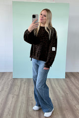 BUTTERSTOFF SWEATER AURORA | MOKKABRAUN-LEO