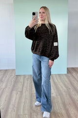 BUTTERSTOFF SWEATER AURORA | MOKKABRAUN-LEO