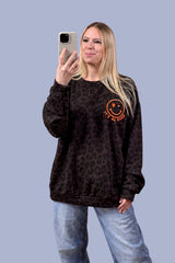 OVERSIZED SWEATER GIOIA | MOKKABRAUN-LEO (2. Wahl)
