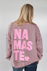 OVERSIZED SWEATER NAMASTE | HELLROSA-COFFEE