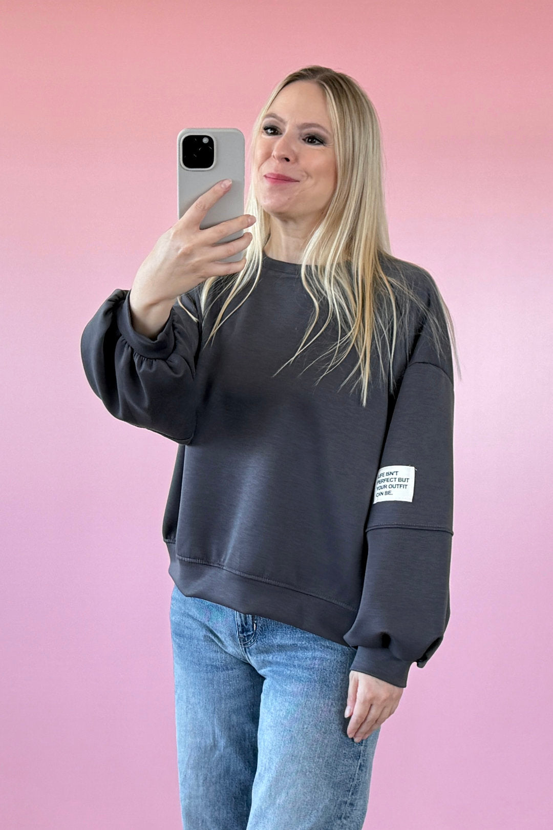 BUTTERSTOFF SWEATER ROMA | ANTHRAZIT