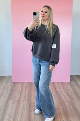 BUTTERSTOFF SWEATER ROMA | ANTHRAZIT