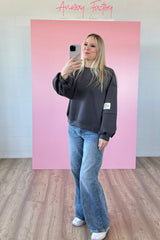 BUTTERSTOFF SWEATER ROMA | ANTHRAZIT