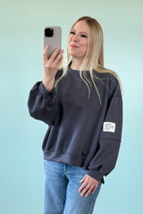 BUTTERSTOFF SWEATER ROMA | ANTHRAZIT