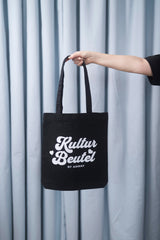 Tote Bag black Tasche schwarz Print weiss Kultur Beutel by Anway