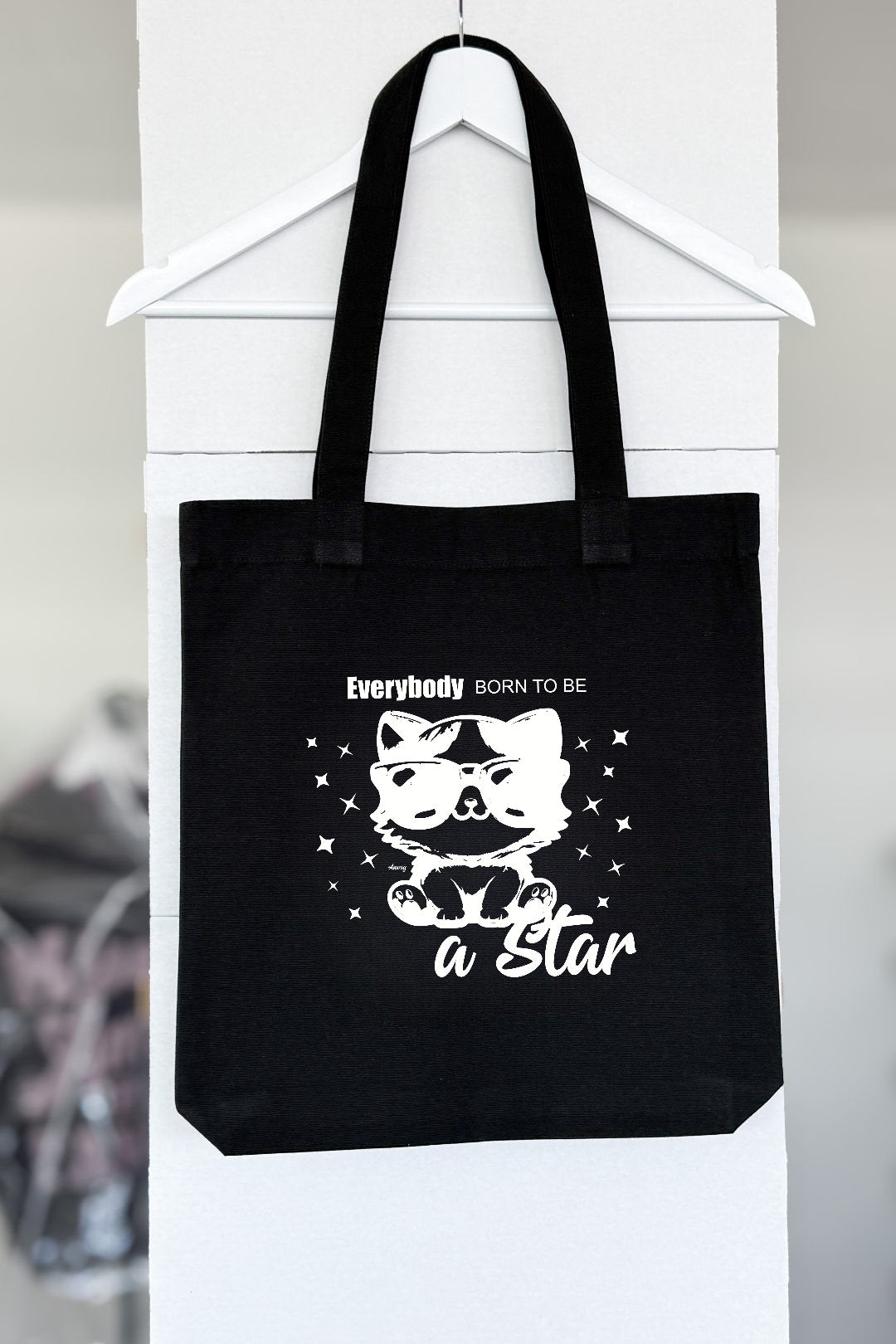 TRAGETASCHE | EVERYBODY BORN TO BE A STAR | BLACK