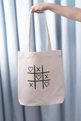 Tote Bag natural raw Tasche natur Print Love wins