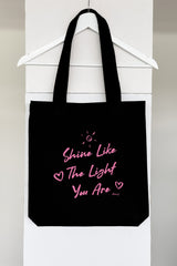 TRAGETASCHE | SHINE LIKE THE LIGHT YOU ARE | BLACK