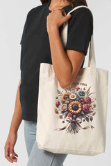 Tote Bag natural raw Tasche natur Blumenstrauss flowers