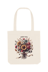 Tote Bag natural raw Tasche natur Blumenstrauss flowers