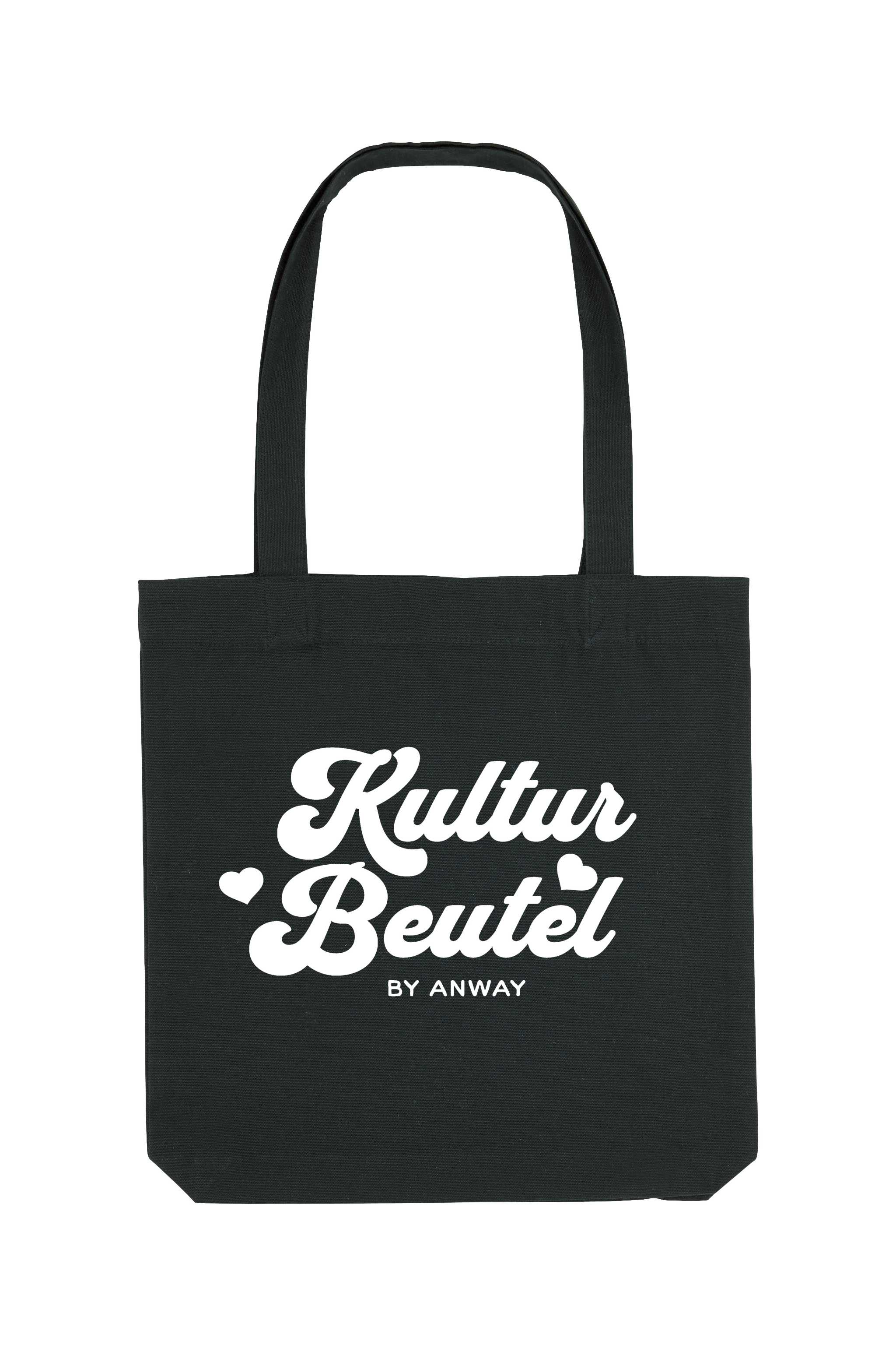 Tote Bag black Tasche schwarz Print weiss Kultur Beutel by Anway